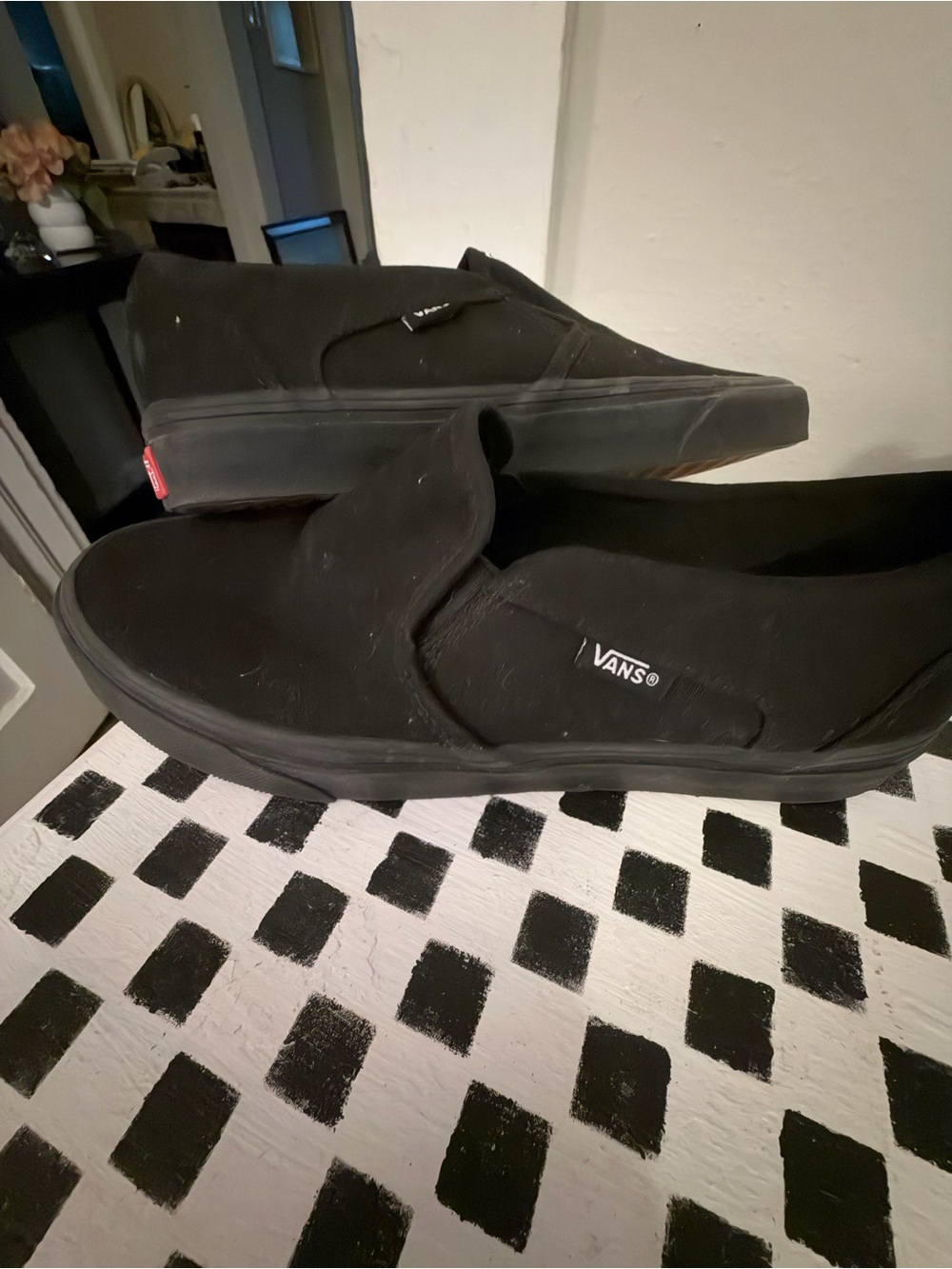 Vans Black Classic Slip-On Loafers